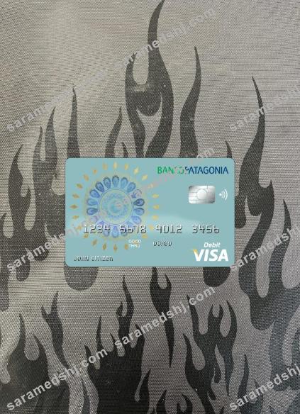 Argentina Banco Patagonia bank visa card debit card photolook front